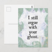 Ruzie maken met je spook ansichtkaart briefkaart (Voorkant / Achterkant)