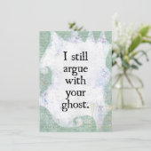 Ruzie maken met je spook wenskaart kaart (Staand voorkant)