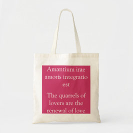 Ruzies van geliefden - Terence citaat Tote Bag