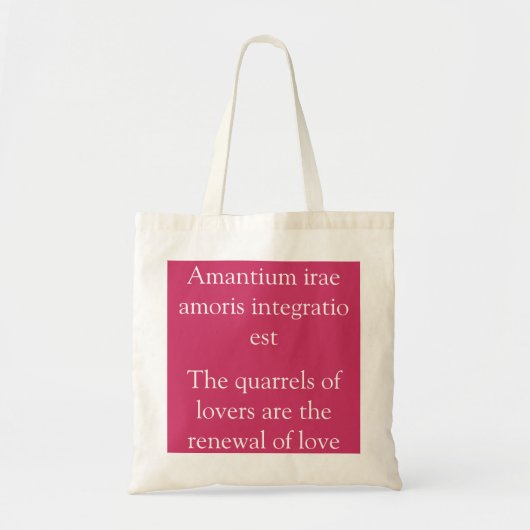 Ruzies van geliefden - Terence citaat Tote Bag (Voorkant)