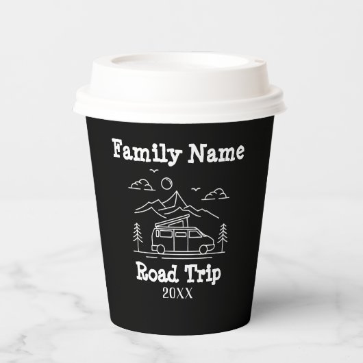 RV - Aangepaste reeks - reisweg Papieren Bekers (Voorkant)