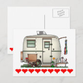 RV-aanhangwagen voor  ruitglas Briefkaart (Voorkant / Achterkant)