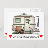 RV-aanhangwagen voor  ruitglas Briefkaart (Voorkant / Achterkant)