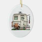 RV-aanhangwagen voor ruitglas Keramisch Ornament (Rechts)