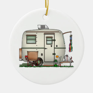 RV-aanhangwagen voor ruitglas Keramisch Ornament