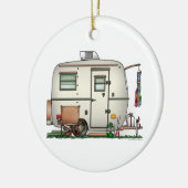 RV-aanhangwagen voor ruitglas Keramisch Ornament (Links)