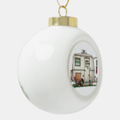 RV-aanhangwagen voor  ruitglas Keramische Bal Ornament (Links)