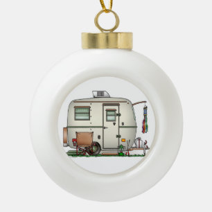 RV-aanhangwagen voor  ruitglas Keramische Bal Ornament