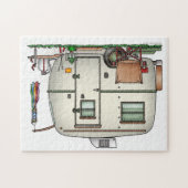 RV-aanhangwagen voor ruitglas Legpuzzel (Horizontaal)