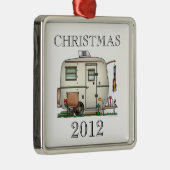 RV-aanhangwagen voor  ruitglas Metalen Ornament (Rechts)