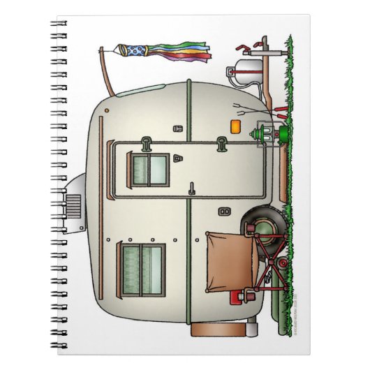 RV-aanhangwagen voor  ruitglas Notitieboek (Voorkant)