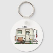 RV-aanhangwagen voor  ruitglas Sleutelhanger (Voorkant)
