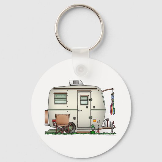 RV-aanhangwagen voor ruitglas Sleutelhanger (Voorkant)