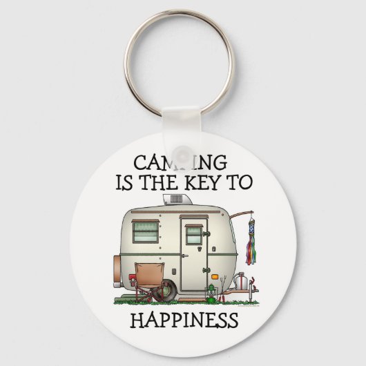 RV-aanhangwagen voor  ruitglas Sleutelhanger (Voorkant)