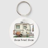 RV-aanhangwagen voor  ruitglas Sleutelhanger (Voorkant)