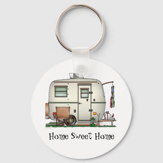 RV-aanhangwagen voor  ruitglas Sleutelhanger (Voorkant)