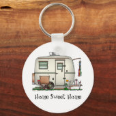 RV-aanhangwagen voor  ruitglas Sleutelhanger (Voorkant)