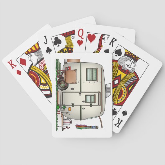 RV-aanhangwagen voor  ruitglas Speelkaarten (Achterkant)