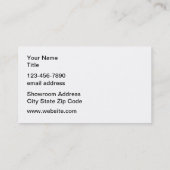 RV-aanhangwagens en motortehuizen Visitekaartje (Achterkant)