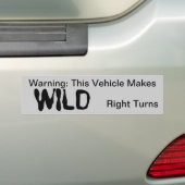 RV-Bumpersticker - Wilde rechtse draaien Bumpersticker (Op auto)