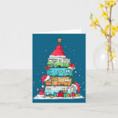 Rv Camng Camper Travel Vacation Christmas Tree Xma Kaart (Gele Bloem)