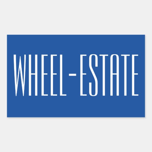 RV Camper Camp Motor Home Fun = Wiel Estate Rechthoekige Sticker (Voorkant)