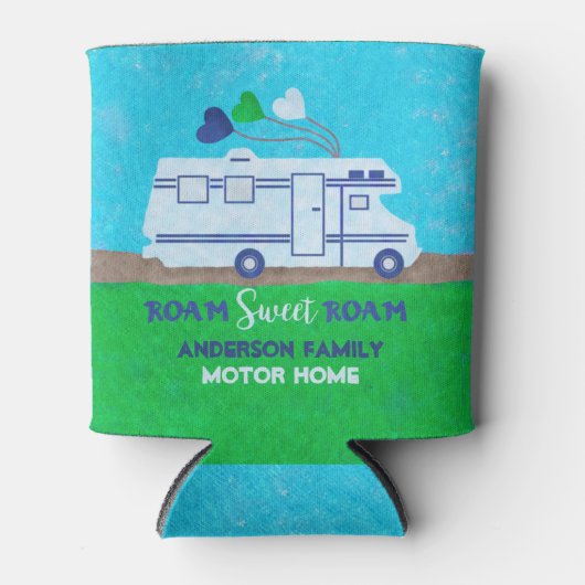 RV Camper Camper Roam Gepersonaliseerde naam V2 Blikjeskoeler (Voorkant)