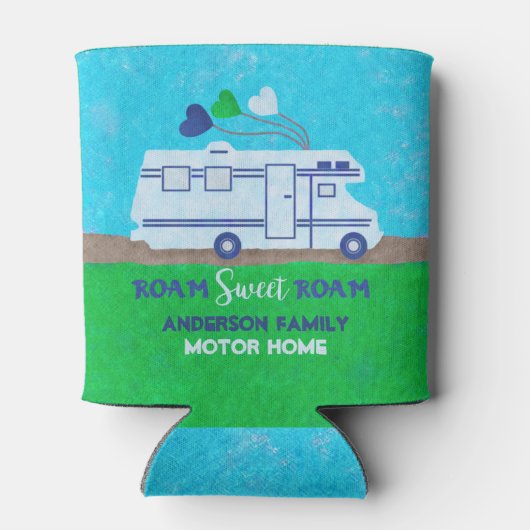 RV Camper Camper Roam Gepersonaliseerde naam V2 Blikjeskoeler (Achterkant)