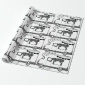 RV Camper Caravan Thunder-Cove Cadeaupapier (Uitgerold)