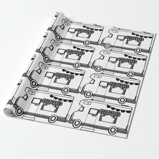 RV Camper Caravan Thunder-Cove Cadeaupapier (Uitgerold)