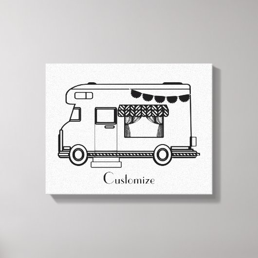 RV Camper Caravan Thunder-Cove Canvas Afdruk (Voorkant)
