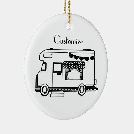 RV Camper Caravan Thunder-Cove Keramisch Ornament (Rechts)