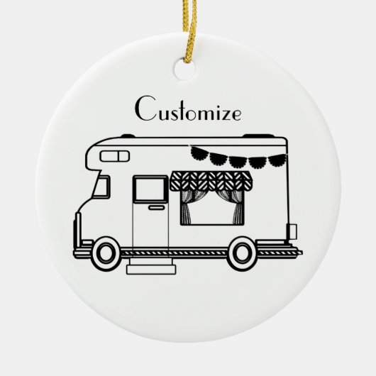 RV Camper Caravan Thunder-Cove Keramisch Ornament (Voorkant)