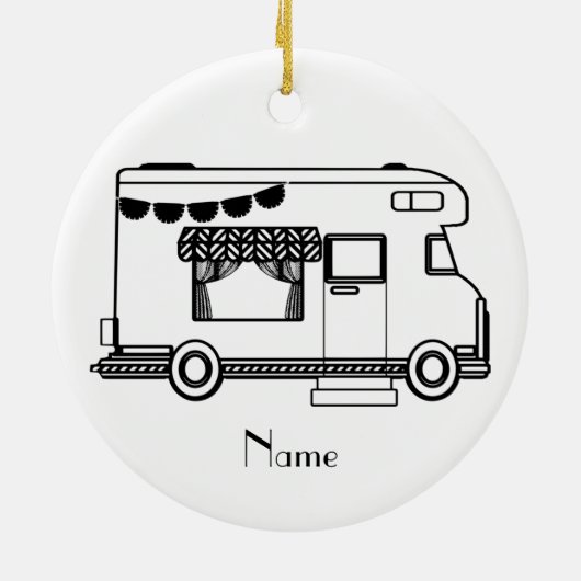 RV Camper Caravan Thunder-Cove Keramisch Ornament (Achterkant)