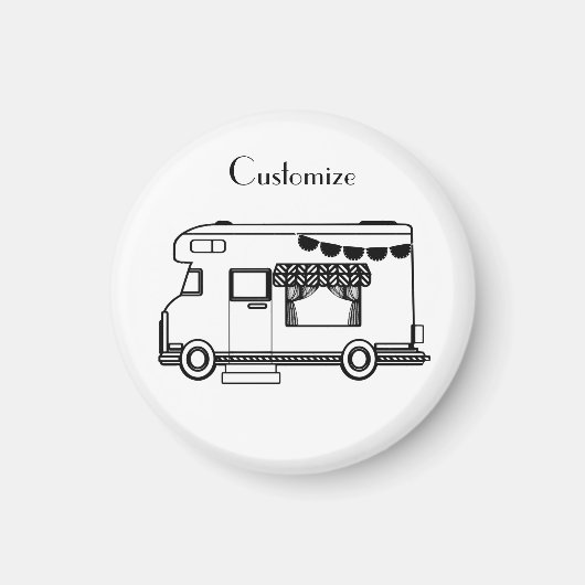 RV Camper Caravan Thunder-Cove Magneet (Voorkant)