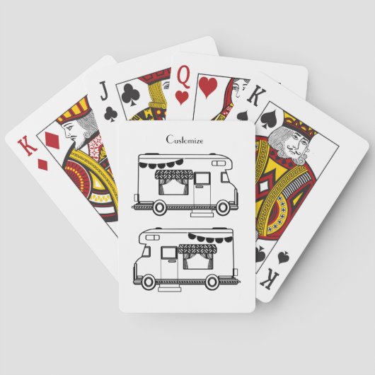 RV Camper Caravan Thunder-Cove Pokerkaarten (Achterkant)