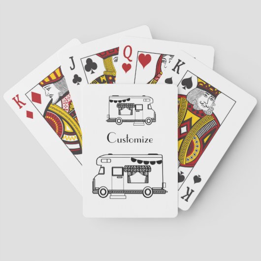 RV Camper Caravan Thunder-Cove Pokerkaarten (Achterkant)
