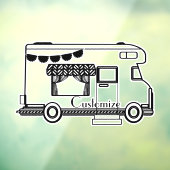 RV Camper Caravan Thunder-Cove Raamsticker (Vel 3)