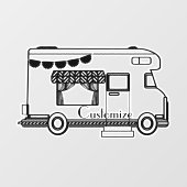 RV Camper Caravan Thunder-Cove Raamsticker (Vel)