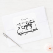 RV Camper Caravan Thunder-Cove Vierkante Sticker (Envelop)