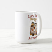 RV Camper Dog Driver Cartoon - Doggone Adventure Koffiemok (Voorkant rechts)