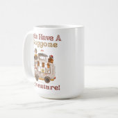 RV Camper Dog Driver Cartoon - Doggone Adventure Koffiemok (Voorkant links)