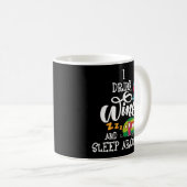 RV Camper Ik Drink Wijnslaap Rond Wijndrinker Koffiemok (Voorkant rechts)