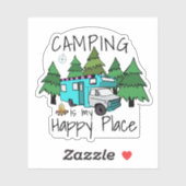 RV Camper Trailer Vinyl Sticker (Vel)