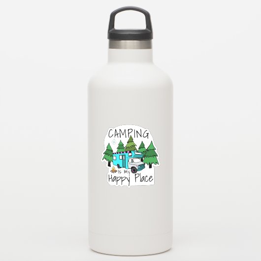 RV Camper Trailer Vinyl Sticker (Waterfles)