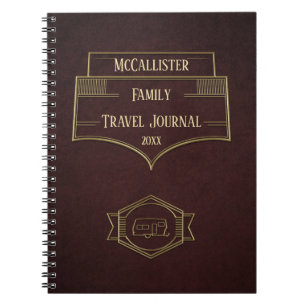 RV Camper Travel Journal Retro Notitieboek