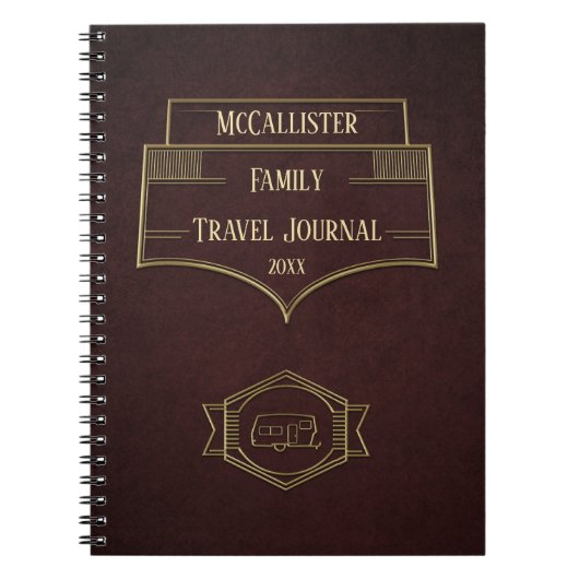 RV Camper Travel Journal Retro Notitieboek (Voorkant)