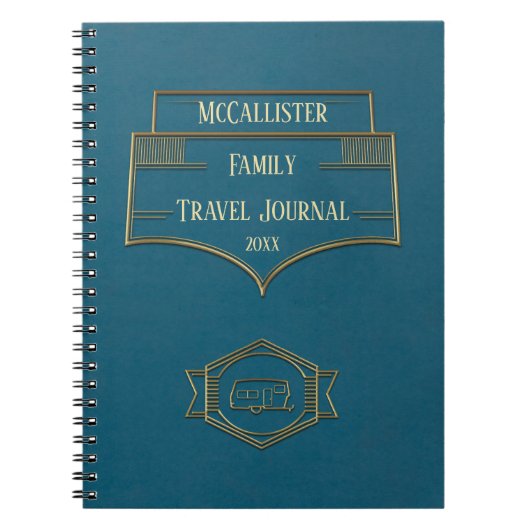 RV Camper Travel Journal Retro Notitieboek (Voorkant)