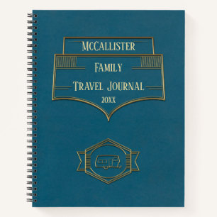 RV Camper Travel Journal Retro Notitieboek