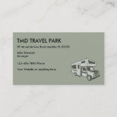 RV Camper Travel Park Visitekaartje (Voorkant)